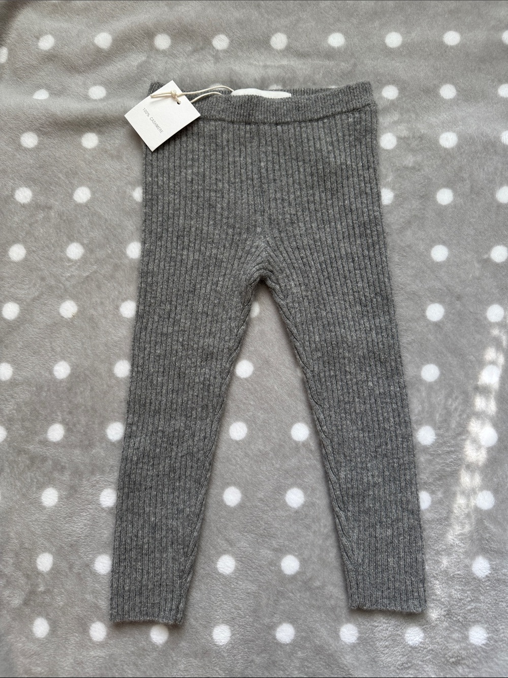 Zara Kids 100% Cashmere Ribbed Knit Leggings